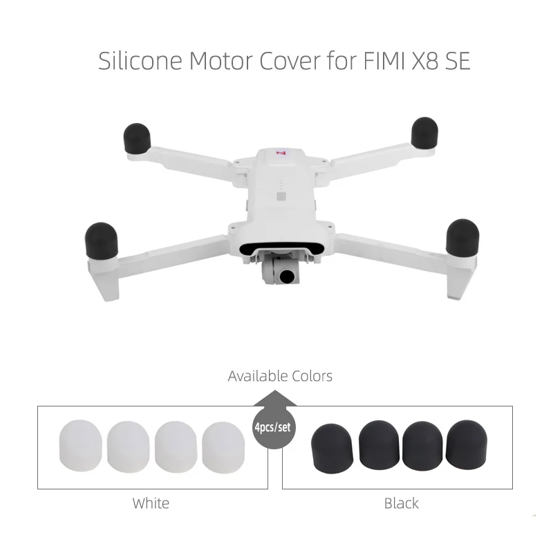4 шт. крышки для мотора защитный силиконовый чехол для XiaoMi Fimi X8 SE Drone протектор Аксессуары