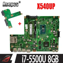 Akemy laptop Motherboard X540UP X540U A540U R504U Mainboard W/ i7-5500U 8GB RAM DDR3 GT920M GPU Free HDD board