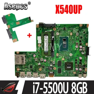akemy laptop motherboard x540up x540u a540u r504u mainboard w i7 5500u 8gb ram ddr3 gt920m gpu free hdd board free global shipping