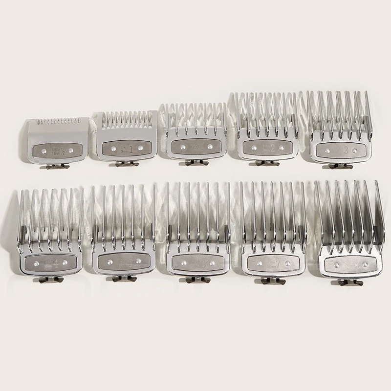 

Hair Style Wet and Dry Dual-Use Durable 10 Guide Combs, Replace Limit Combs, Haircut Position Control Length