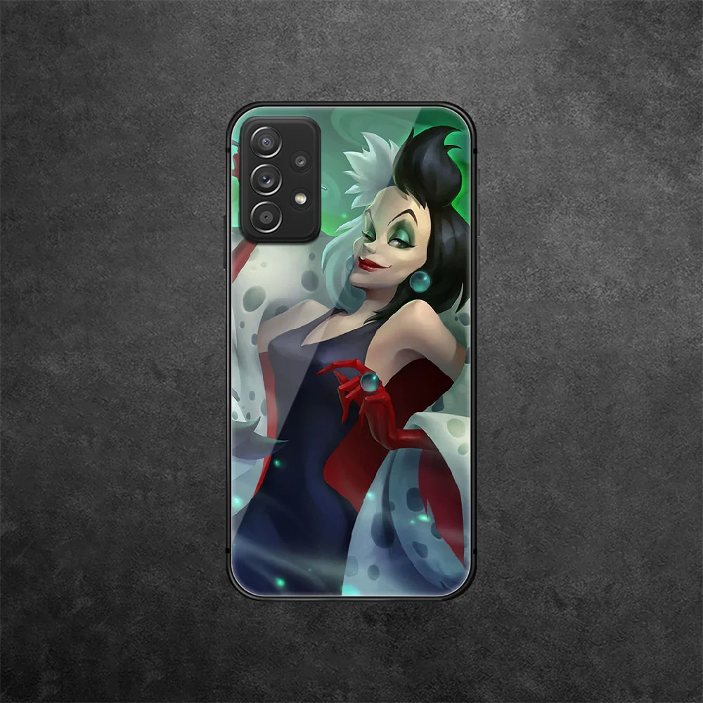 

Cruella Tempered Glass Phone Case Cover For Samsung Galaxy A 10 12 20 E 21 30 32 50 40 51 52 70 71 72 S Painting Luxury Etui