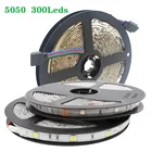Светодиодная лента 12 В, светодиодсветильник лента s, лента RGB SMD 5050 2835, гибкая Диодная лента 5 м без пульта дистанционного управления светильник лампа для комнаты ТВ