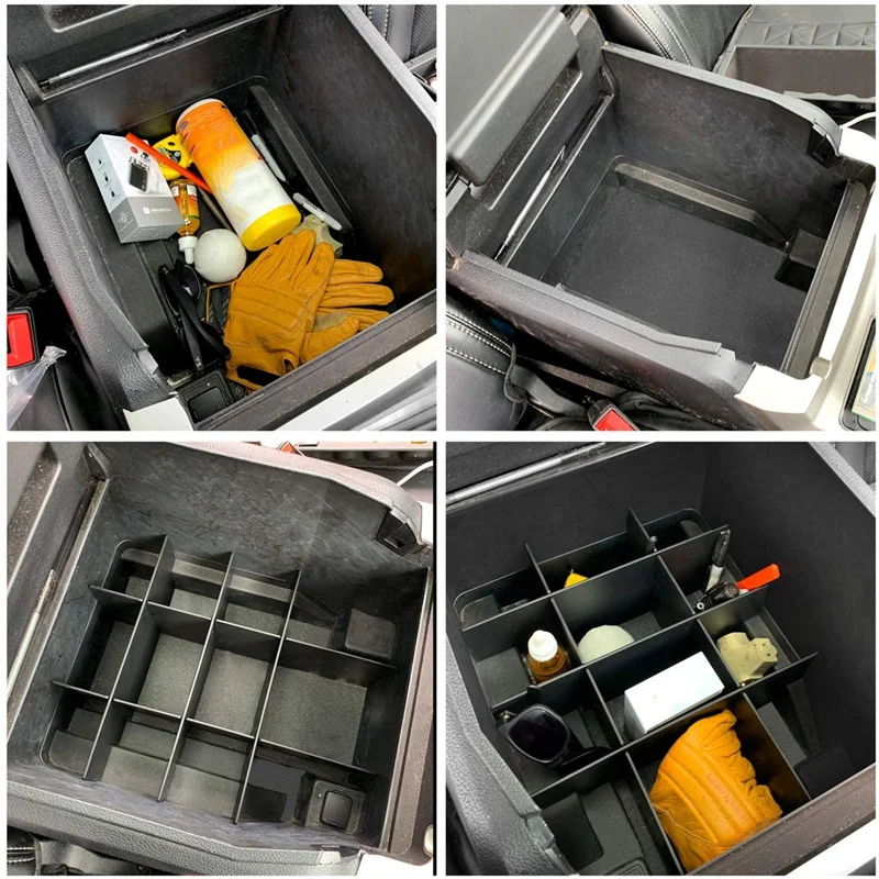 

Center Console Organizer Divider Compatible Armrest Console Interlocking Insert for Ford F-150 2015-2020