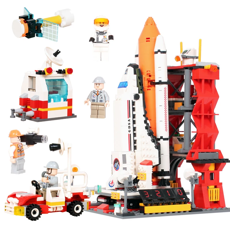 Детский конструктор космический корабль|Игрушечные кубики| |