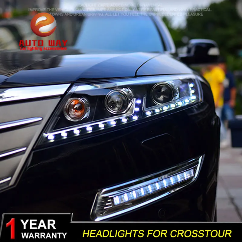 Автомобильный Стайлинг чехол для передней фары Honda Crosstour 2010 2013 светодиодный ная