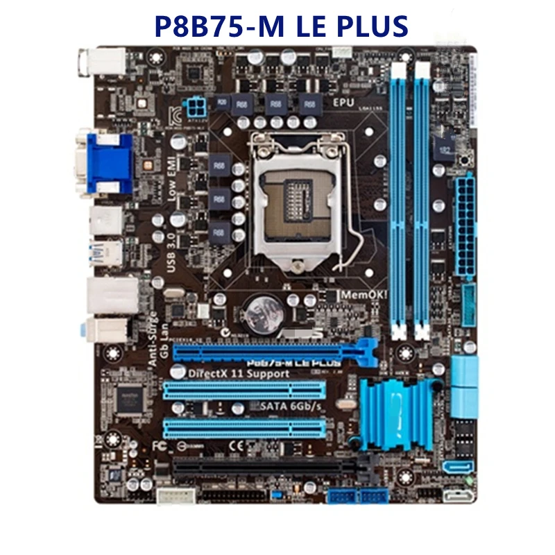 Для ASUS P8B75-M LE PLUS оригинальная материнская плата LGA 1155 DDR3 Intel B75 P8B75 SATA II PCI-E X16 б/у