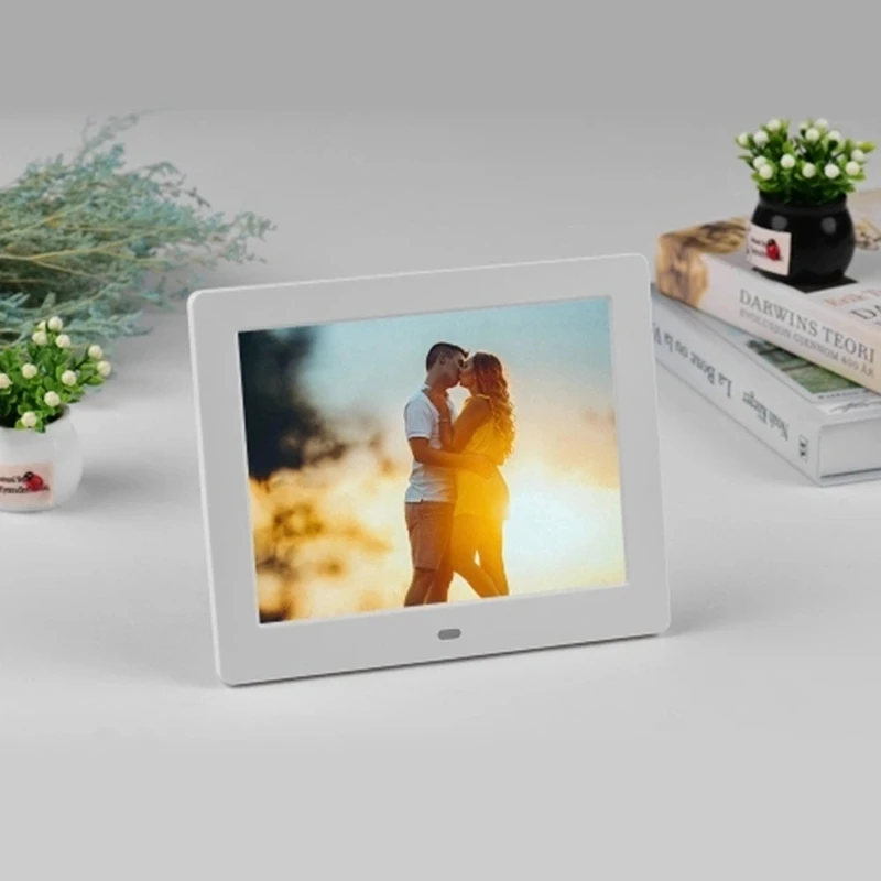 8 Inch Digital Photo Frame LED Screen Simple Eletronic Picture Album Support 2.4G Wireless Remote Control Clock Music Vide | Электроника