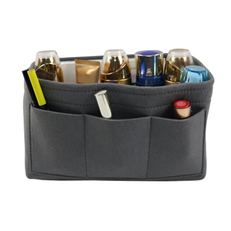 Фото Makeup Bag Purse Organizer Felt Insert Multi-pockets Detachable Travel Cosmetic Girl Storage Toiletry Bags Багаж и сумки Makeup Bag Purse Organizer Felt Insert Multi-pockets Detachable Travel Cosmetic Girl Storage Toiletry Bags Багаж и сумки