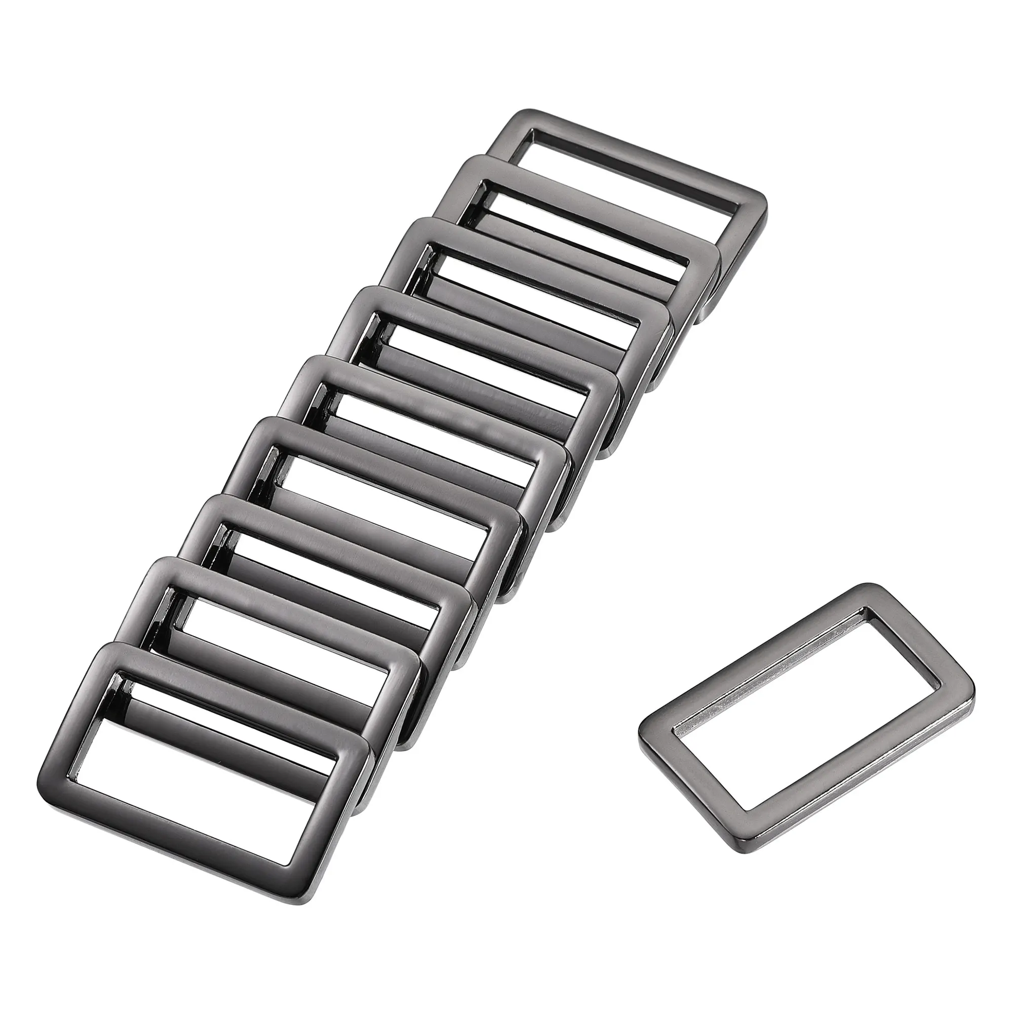 

Uxcell Metal Rectangle Ring Buckles 25.5x12.5mm for Bags Belts DIY Black 10pcs