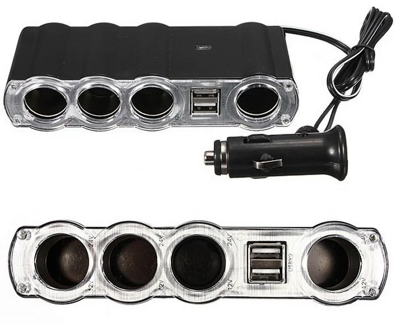 USB адаптер зарядное устройство двойной автомобильный прикуриватель для
