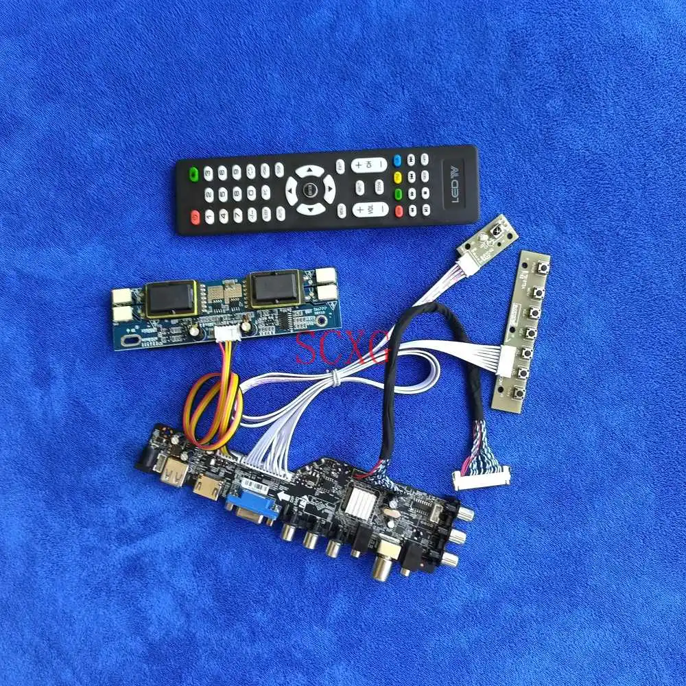 

Для LM200WD1/LTM200KP01/LTM200KT01/M200O1 30 контактный LVDS 1600*900 AV VGA USB HDMI-Совместимость Комплект цифровой DVB плата контроллера 4 с холодным катодом (CCFL)