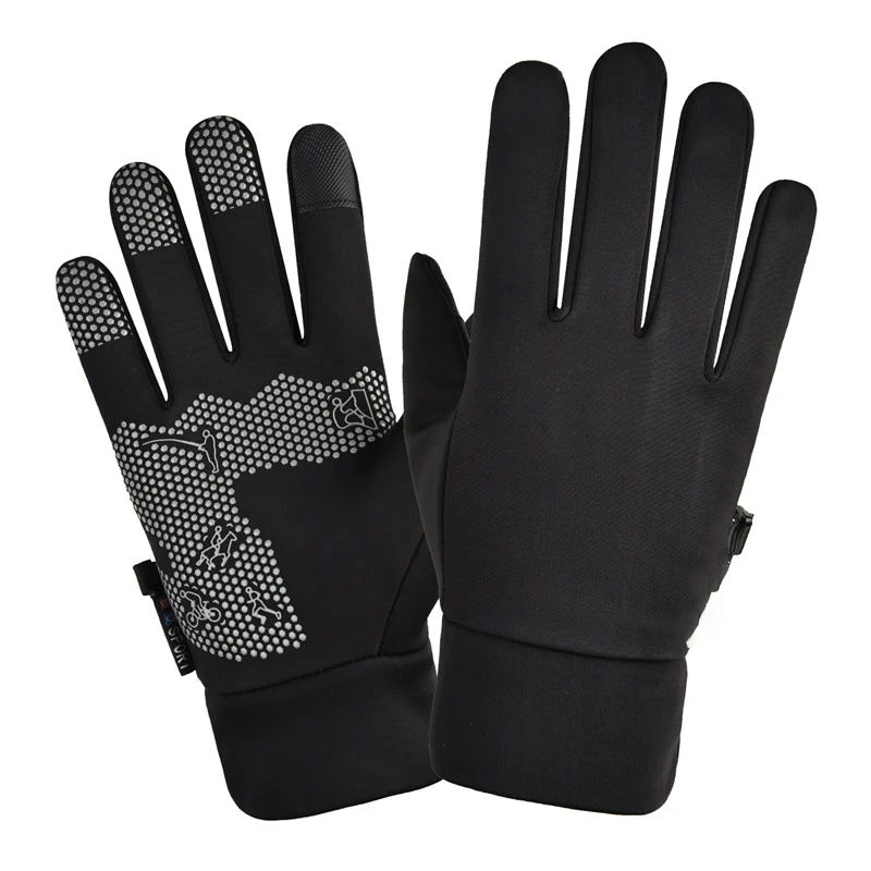 Autumn And Winter Gloves Rubber Outdoor Sports Touch Screen  Warm And  Ski Waterproof   Riding  Men XJ013