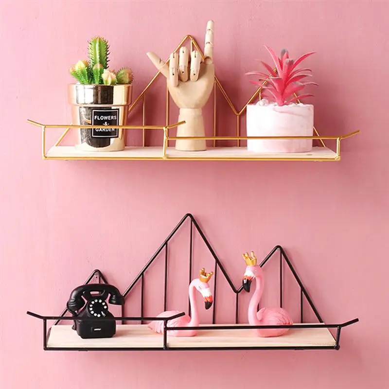 Unique Storage Stand Creative Iron Art Rack Sundries Organizer Shelf for Home Living Room without Nail | Дом и сад