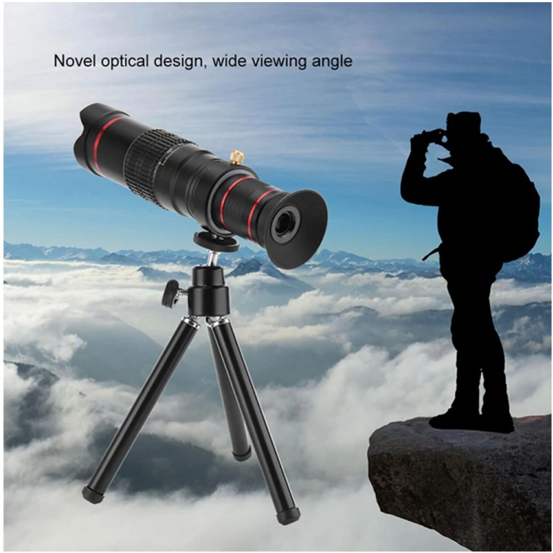 

Universal Mobile Phone Camera Lens with Tripod Mount & Mobile Phone Clip For iPhone Galaxy Huawei Xiaomi LG HTC Telephoto Lens