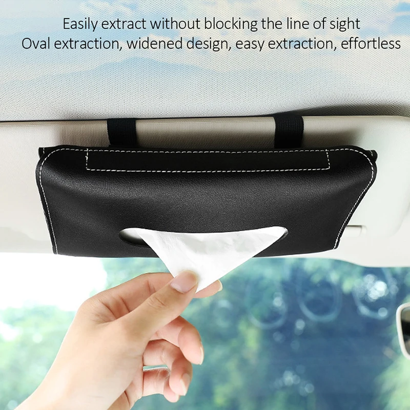 

TPXCKz Car Tissue Box Towel Sets Car Sun Visor Tissue Box Holder Auto Interior Storage Decoration for BMW Car Accessories