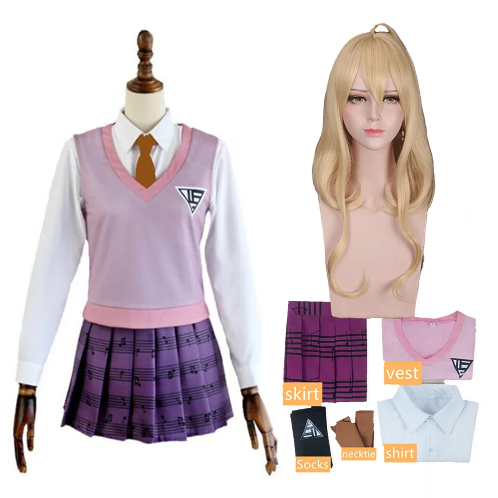 

Anime Danganronpa Kaede Akamatsu Woman Dress Uniforms Clothes Cosplay Costumes