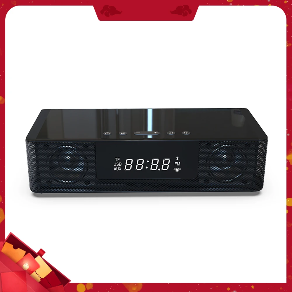 

KIITO Y11-1 Portable Speaker Tws Bluetooth Speaker Alarm Clock FM Radio Theater LED Display Wireless Bluetooth Speaker