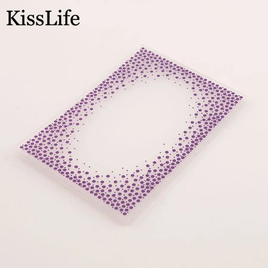 1 упаковка прямоугольная рамка круглые точки пластиковые папки для тиснения