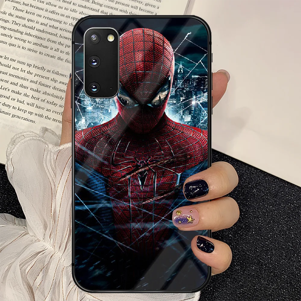 

Heros Spider Phone Tempered Glass Case Cover for Samsung Galaxy A M 12 20 21 30 31 40 50 51 52 70 71 72 E S Waterproof Back