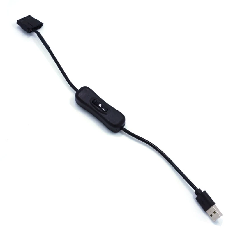 

KX4A USB to 3-Pin / 4-Pin PWM 5V CPU Case Fan Connector Power Adapter Cable with ON / Off Toggle, 30cm / 11.8inch