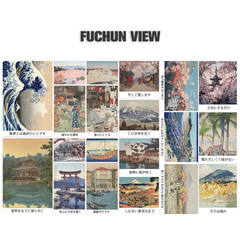 Fuchun View Mr. paper 40 шт./упак. художественный парк Винсента Клода Пикассо Ван Гога деко наклейки Скрапбукинг пуля журнал канцелярские наклейки - Цвет: Fuchun View