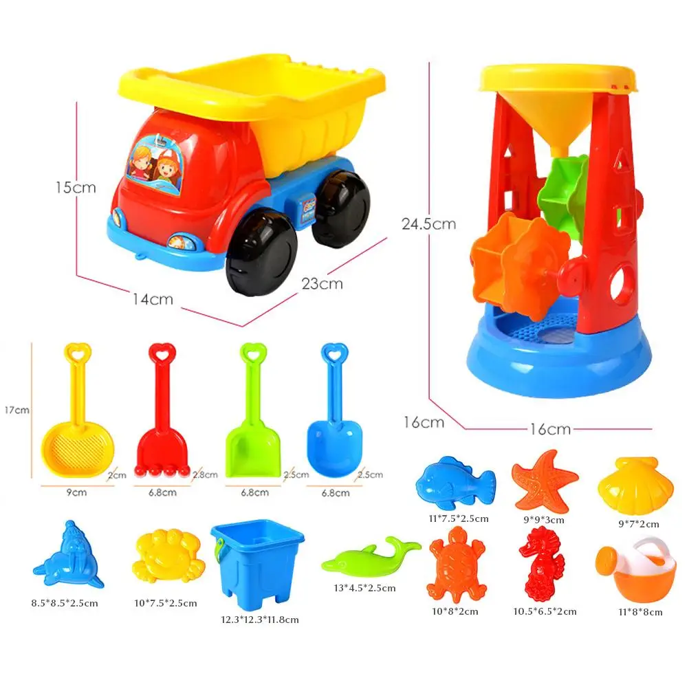 

1 Set Beach Sand Toys Set Summer Beach Sand Toys Outdoor Tool Kit for Kids Boys and Girls
