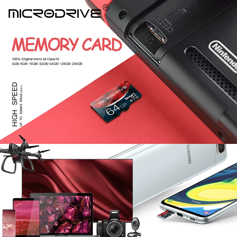 100 original mini sd card class10 4 8 16 32 64128 gb memory card 64gb 256gb cartao de memoria flash usb pendrive mini sd card free global shipping