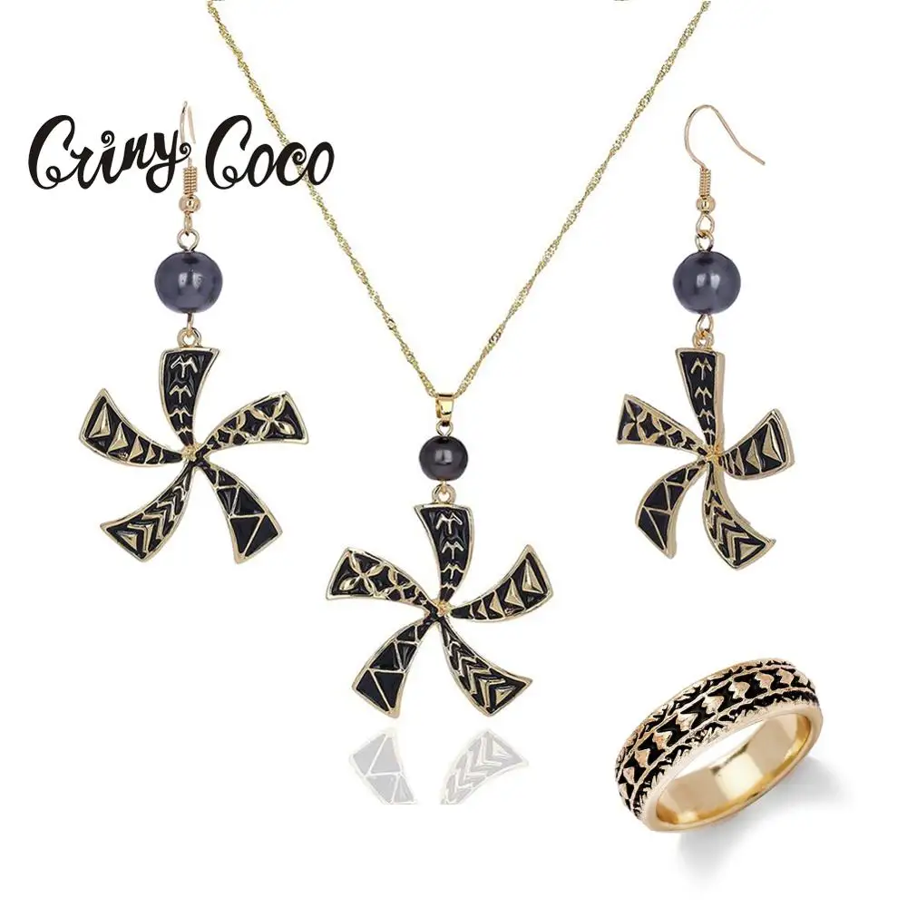 

Женские Ювелирные наборы Cring Coco, ювелирные наборы из Гавайского жемчуга с эмалью, подвески, ожерелья, трендовые длинные цепочки, ожерелья, се...