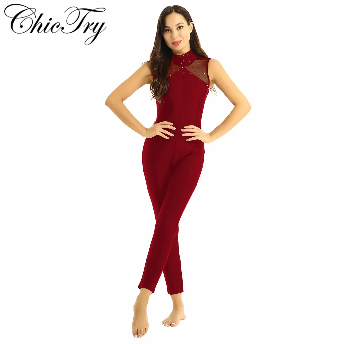 

Женский комбинезон Стразы без рукавов с вырезом на спине, комбинезон для катания на коньках по льду, костюм для коньков