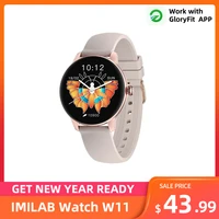 xiaomi imilab smart watch w11 bluetooth 5 0 smartwatch heart rate sports fitness tracker blood oxygen monitoring for women