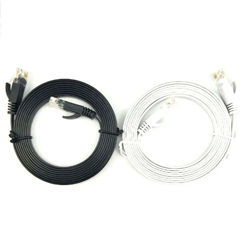 

CAT6 Flat Ethernet Cable RJ45 Lan Cable 2m/3m/5m Flat UTP Patch Interesting Lot top quality For Computer Router Laptop