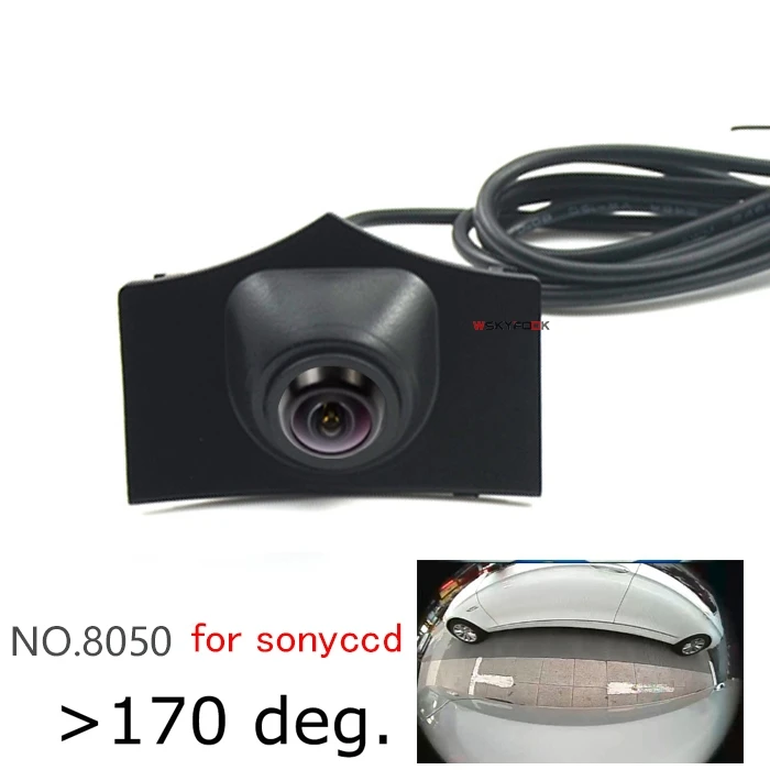8050 sonyccd180deg 180deg CCD Автомобильная камера с логотипом спереди для Audi A6L Q5 Q7 Q3 A8, камера с логотипом бренда PAL/NTSC - Название цвета: 8050 sonyccd180deg