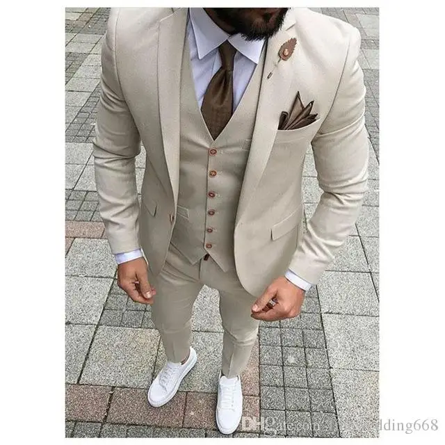 

Handsome Groomsmen Wool blend Groom Tuxedos Mens Wedding Dress Man Jacket Blazer Prom Dinner (Jacket+Pants+Tie+Vest) 0001