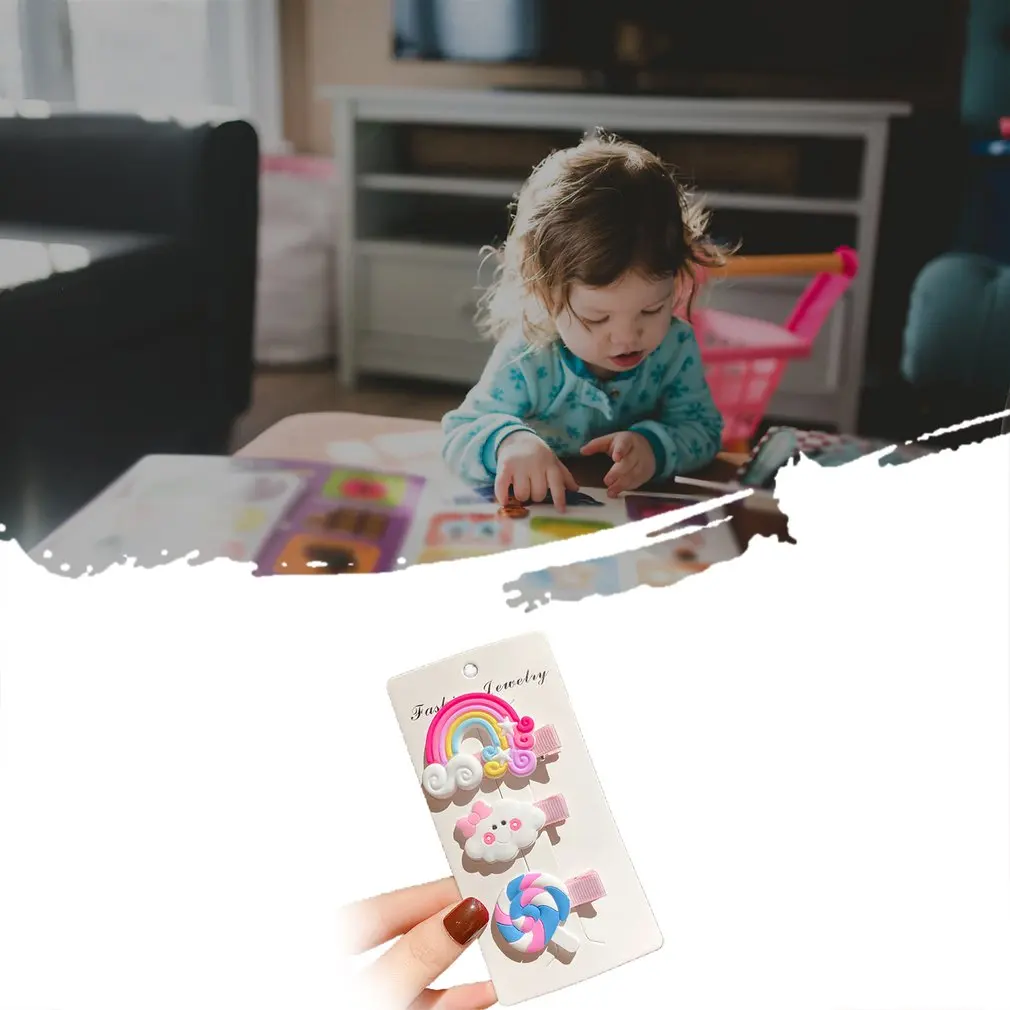 

3/6 pcs/set Girls Cute Cartoon Animal Fruit Hairpins Children Sweet Hair Clip Barrettes Headband Fashion Hair Accessories