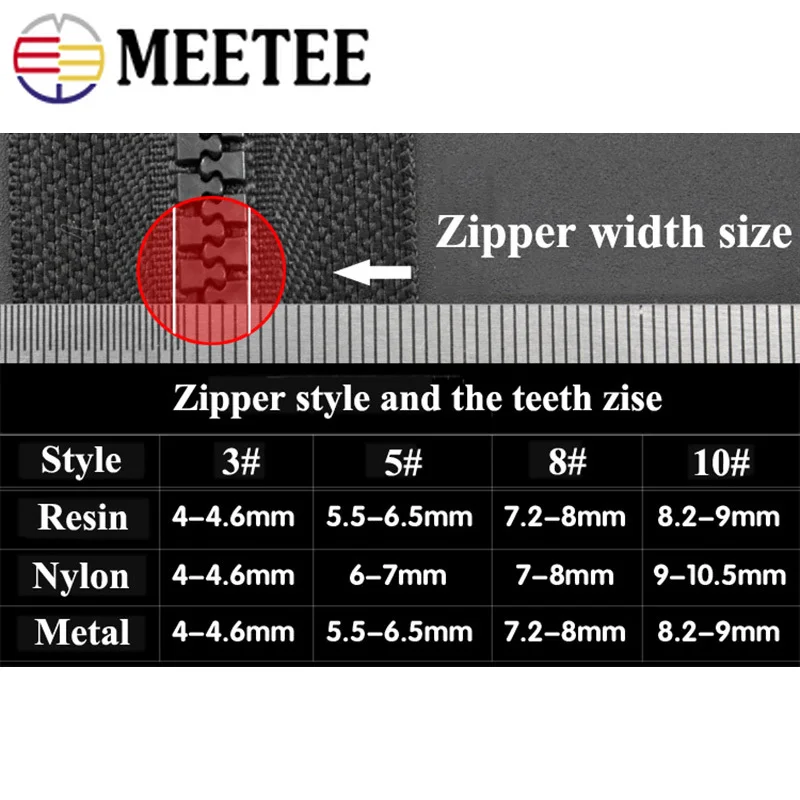 Meetee 5 #2 метры металла молния без слайдера двойная тянущаяся Одежда багаж Сделай