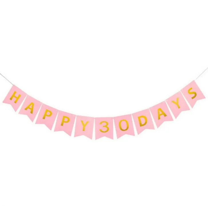 1 комплект Бумага баннер для маленьких мальчиков девочка с днем рождения 100 дней