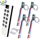 Беспроводной Выключатель для умного дома, 433 МГц, 1 канальный реле, приемник-передатчик, LED ламсветильник, 3,6 В, 6 в, 12 В, 24 В постоянного тока