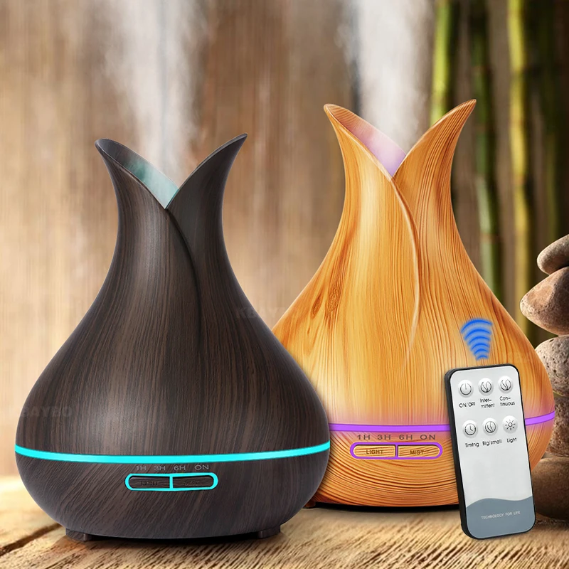 

400ml Aroma Air Humidifier Essential Oil Diffuser Aromatherapy Electric Ultrasonic cool Mist Maker for Home Remote Control