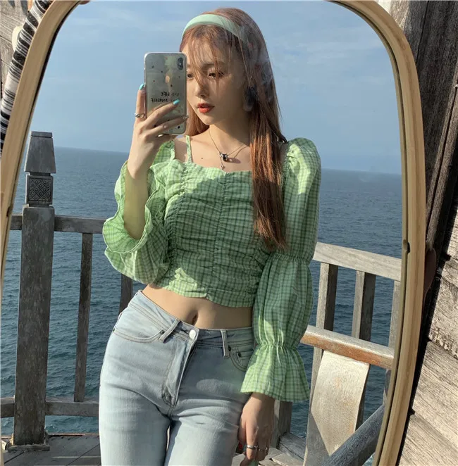 Женская шифоновая рубашка с длинным рукавом весна-лето-осень 2021 | одежда