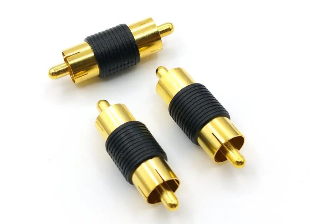 5 шт. Золотой RCA Phono переходник папа к Мужской Аудио-Видео разъем | Обустройство