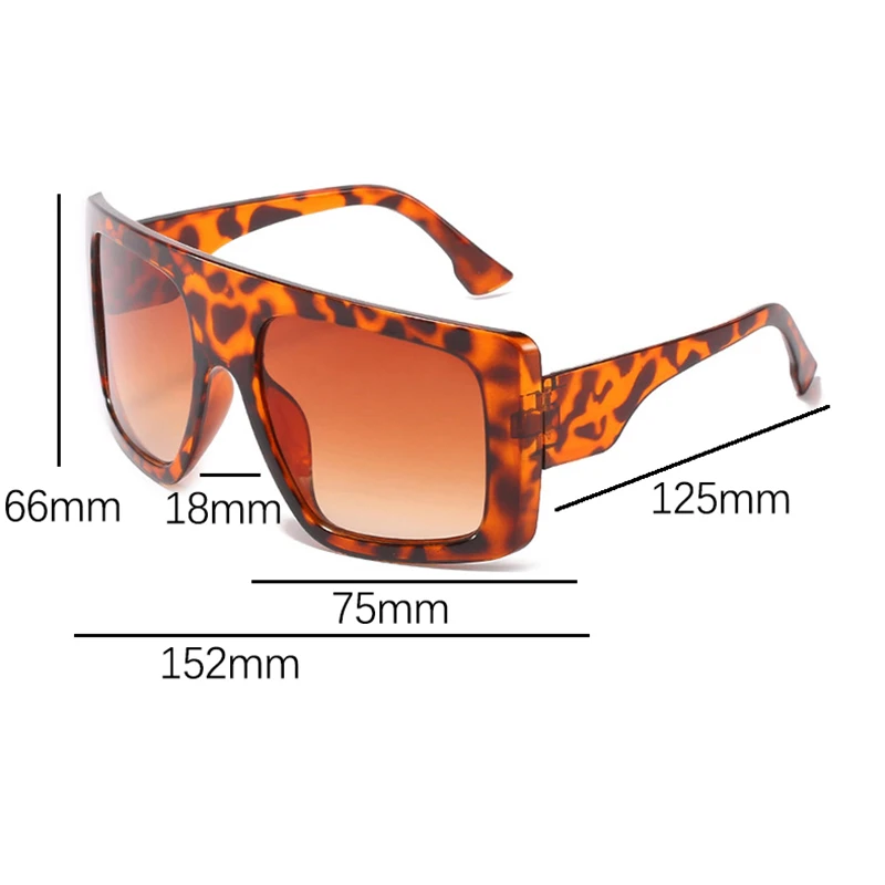 

Pink Oversized Sunglasses For Women Classic Square Brand Clear Shades Vintage Big Frame Sun Glasses Female Oculos Feminino