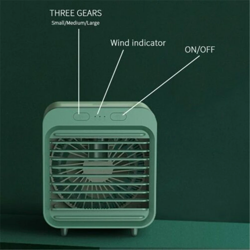 Мини Портативный кондиционер увлажнитель резервуар для воды охладитель воздуха USB 3 скорости охлаждающий вентилятор кондиционирования воз... от AliExpress WW