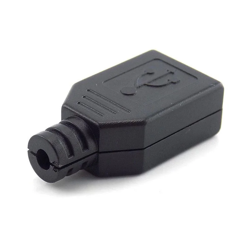 4 Pin USB 2 0 Тип Женский Разъем Черный Пластик крышкой припоя DIY Кабель J17 |