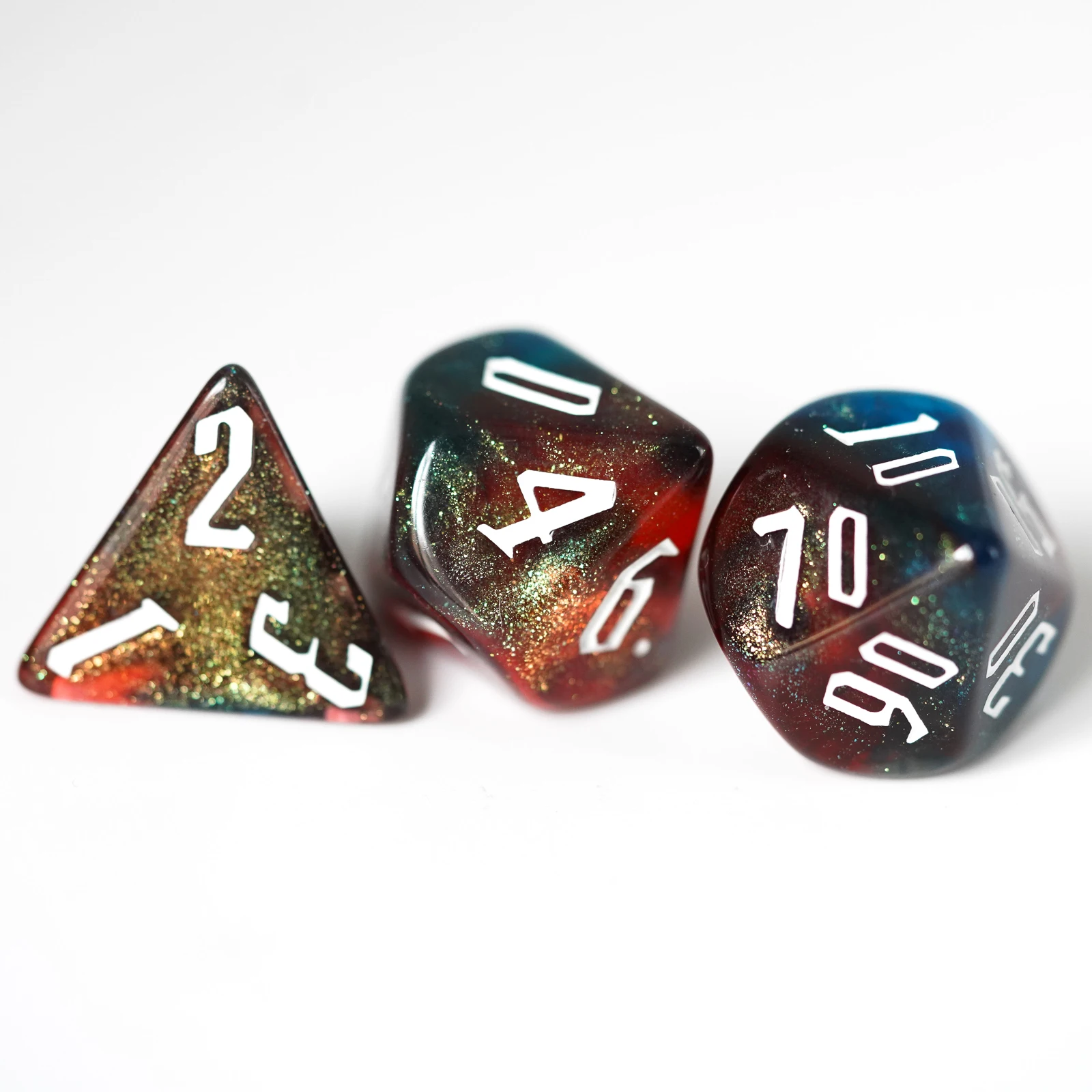 7 шт./компл. красно синий серый блестящий набор игральных костей DND D4 D6 D8 D10 D % D12 D20