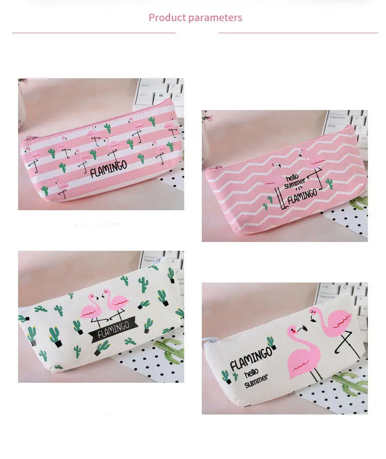 

New Fashion Women Girls Student Solid Color School s Stationery Pencil bag