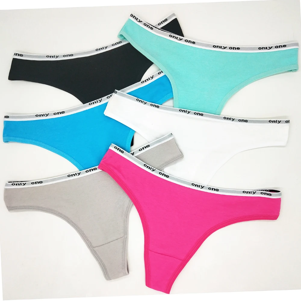 

12 Pcs/Pack Letter Thongs Cotton G Strings Sexy Underwear Girls Underpants Comfortable Thong Panties Female Panty Lingerie