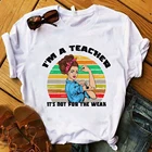 Я учитель, это не для слабого, забавная футболка в стиле Харадзюку, подарок учителю, рубашка, летний топ, футболки, 100% хлопок