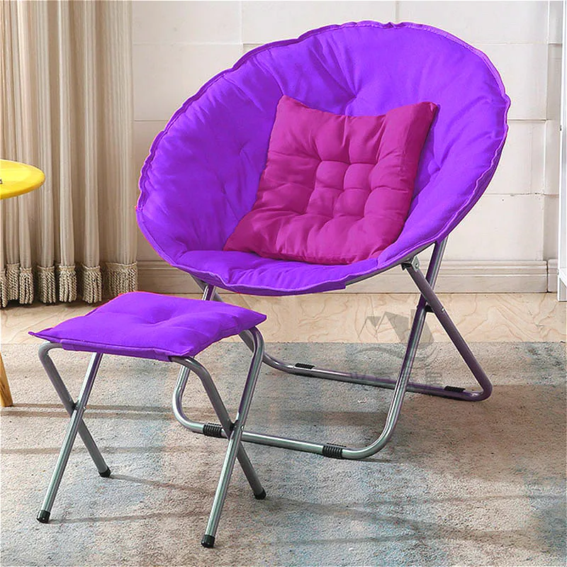 Домашнее кресло качалка для взрослых Moon современный шезлонг с подставкой ног и