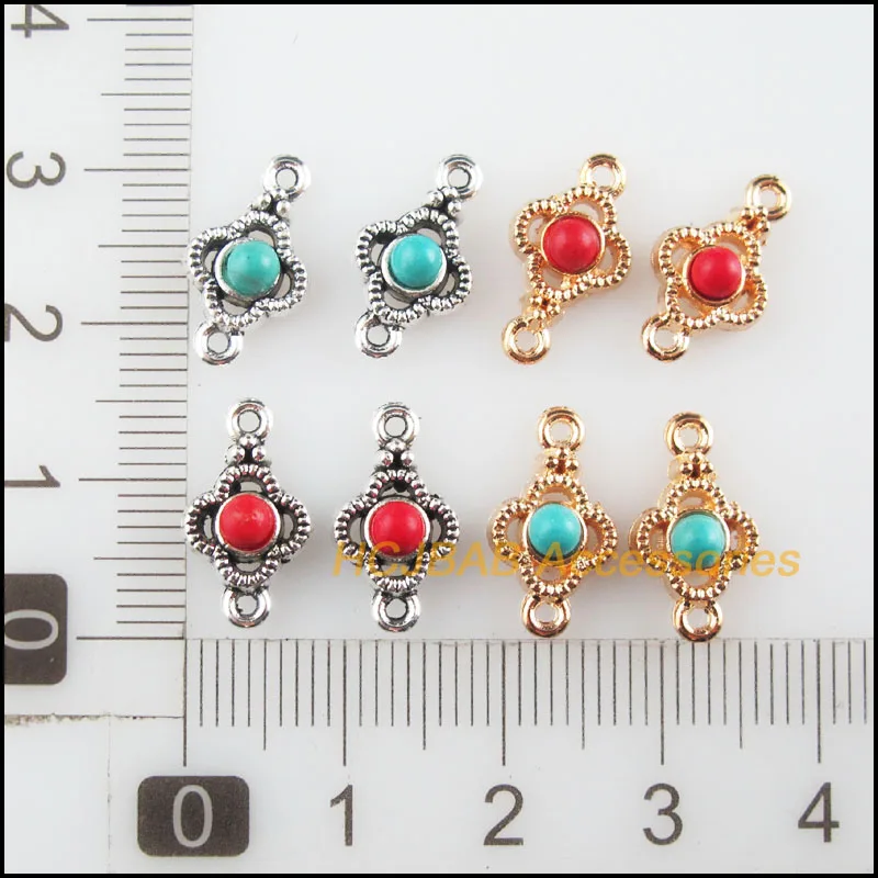 Подвески 25 Новинка с листком клевера тибетские Серебристые золотистые разъемы