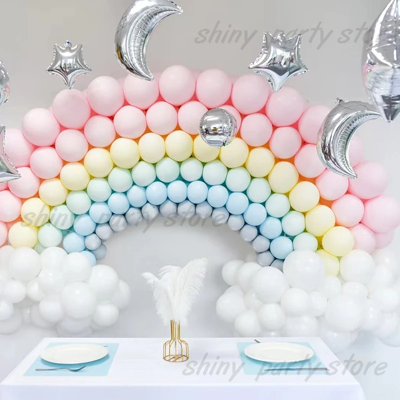 

100pcs/lot Matte Macarone Balloons 5/10/12inch Candy Color Balloon Toy Birthday Party Wedding Decoration Festival Rainbow Arch